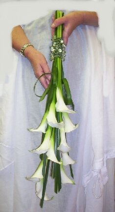 w bq white calla - Bridal bouquet of white callas